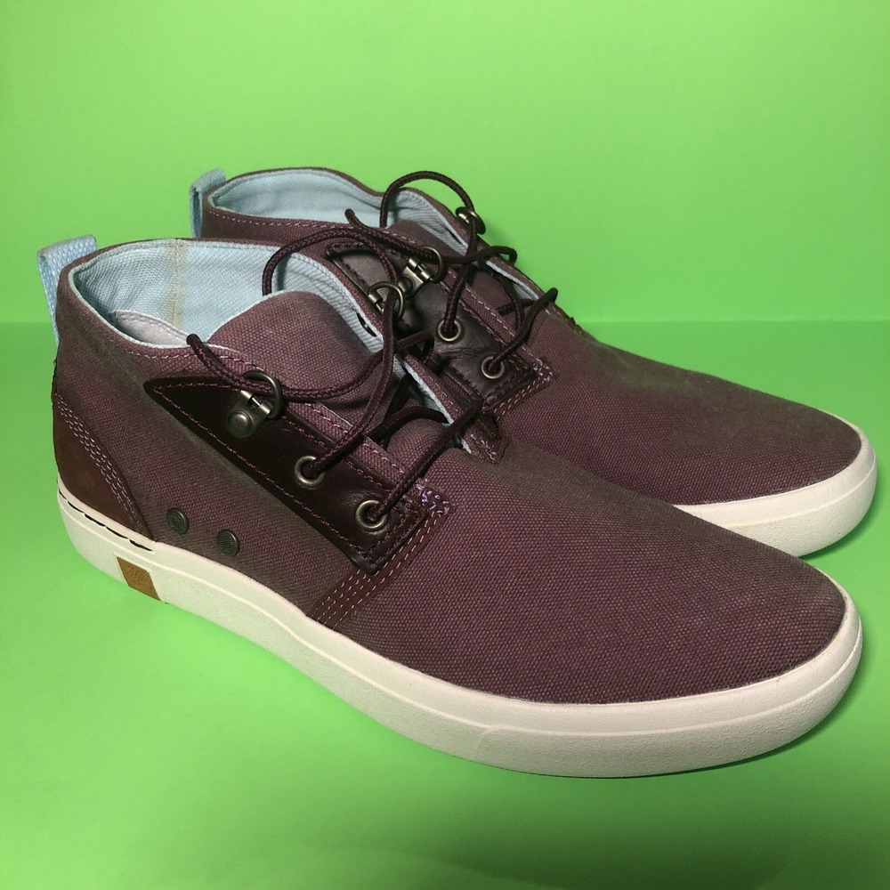 Timberland Chukka Bootie 8.5 Amherst Women's Canvas Sensor Flex Maroon